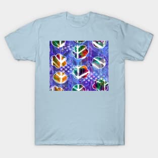 Peace - Love Flowers and Circles T-Shirt